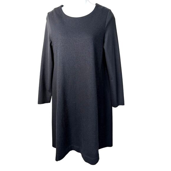 COS  Multi Fabric Wool Panel Long Sleeve Shift Dress  ~ US M - Picture 3 of 6